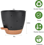 6 Inch Orchid Pots with Holes, 2 Pack Self Watering Planters - Image 5