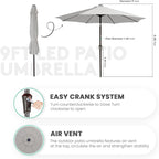 JEAREY 9FT Outdoor Patio Umbrella - Image 3