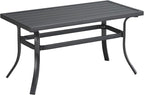 ONBRILL Small Metal Outdoor Coffee Side Table, Steel Coffee Tables by ONBRILL