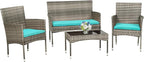 PayLessHere Outdoor Furniture Set 4 Pcs Modular Patio Furniture Set Water by PayLessHere