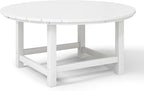 WestinTrends Malibu Low Outdoor HDPE Round Patio Coffee Table - Image 7