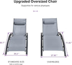 PURPLE LEAF Patio Oversized Chaise Lounge Chair Set - Image 2
