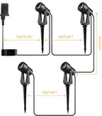 Low Voltage Landscape Lighting, 4 Pack Outdoor LED Landscape Spotlights - Image 3
