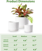 EFISPSS Plant Pots, 4+5+6 Inch Pots - Image 3
