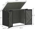 Devoko Outdoor Storage Shed 5.8 x 3.3 FT Metal Trash Shed Waterproof Outside - Image 8