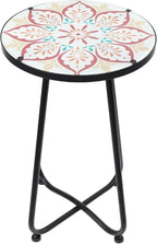 VCUTEKA Patio Side Table Outdoor Accent Table Bistro Coffee Table Plant End - Image 9