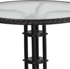 Flash Furniture Lila 28'' Round Glass Metal Table - Image 5