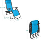 Best Choice Products Set of 2 Adjustable Steel Mesh Zero Gravity Lounge Chair - Image 2