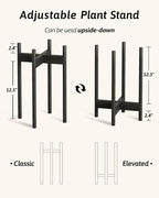 Adjustable Plant Stand Indoor, Bamboo Plant Stand Fits 8 9 10 11 12 Inches - Image 4