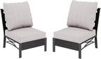 MFSTUDIO Patio Furniture Set, 2 Seat Outdoor Sectional Sofa Conversation Set by MFSTUDIO
