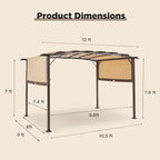 AECOJOY Pergola 9' x 12' Outdoor Pergolas, Pergolas and Gazebo Clearance - Image 4