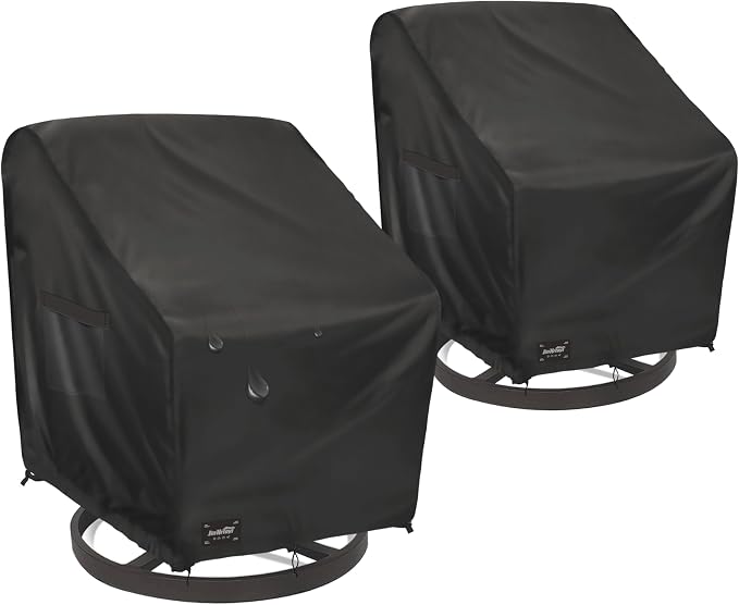 JinHrtoyi Outdoor Chair Covers 2 Pack, 27Wx32Dx36H inches Patio Chair Cover by JinHrtoyiFurnitureCovers
