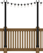 AILBTON 2 Pack 5Ft String Light Poles, Light Poles by AILBTON