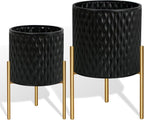 ARNIS Plants Pots with Stand, Large Size Flower Pots, 10.5&12.25 Inch - Image 9
