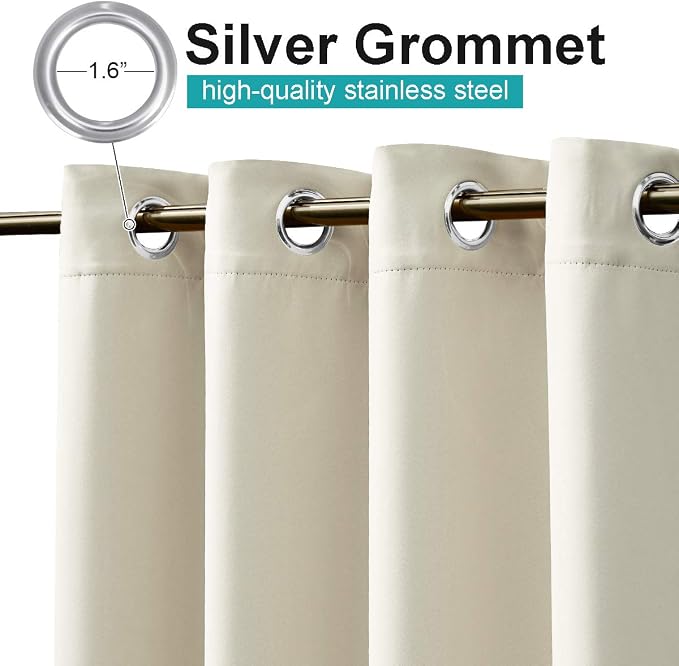NICETOWN Outdoor Patio Curtain 84 inch Long, Privacy Protection Drape - Image 2