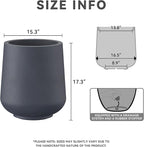 Kante 15.3" Dia Round Concrete Planter, Outdoor Indoor Large Plant Pots - Image 2
