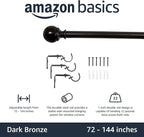 Amazon Basics Adjustable Sturdy Curtain Rod - Image 2