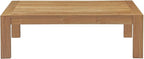 Modway Upland Teak Wood Outdoor Patio Coffee Table in Natural - Image 4