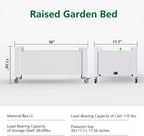 Raised Garden Bed with Wheels, 14 Gallon Self-Watering Raised Planter Box with - Image 3