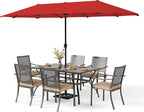PHI VILLA 7 Pieces Outdoor Dining Set by PHIVILLAThepioneerofcomfortablehouseholdsupplies