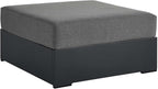 Modway Tahoe Aluminum Ottoman in Gray Charcoal - Image 3