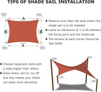 KANAGAWA 7'X9' Rust Red Custom Size Sun Shade Sail Rectangle UV Block Canopy - Image 6