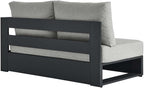 Modway Tahoe Aluminum Modular Right-Facing Outdoor Patio Loveseat Gray - Image 5