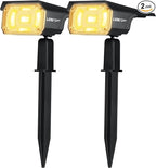 40 LEDs Spotlights, IP65 Waterproof Solar Powered Landscape Spotlights 2-in-1 by LEREKAM
