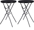 Cocktail Table 28in Folding Round High Top Indoor Outdoor by Home