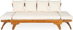 Christopher Knight Home Gary Patio Convertible Couch, Wooden Outdoor Daybed - Image 6
