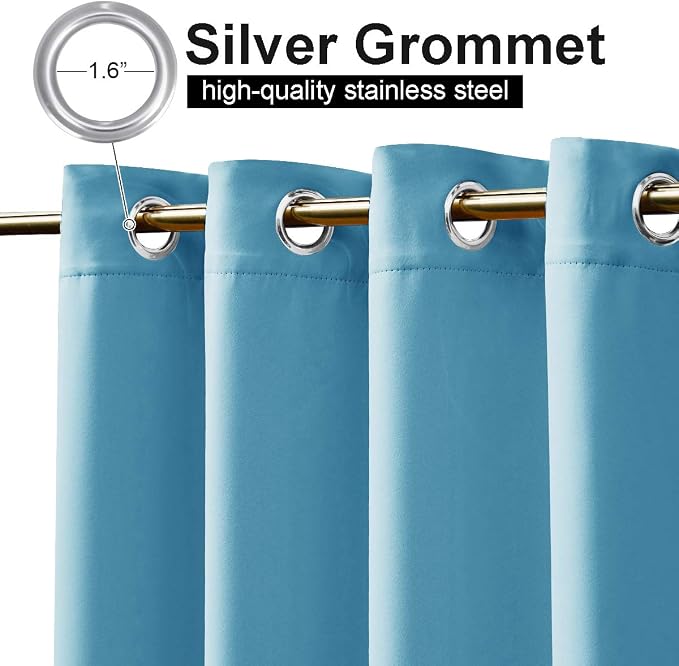 NICETOWN Outdoor Curtain for Patio/Balcony, Thermal Insulated Weight Heavy - Image 2