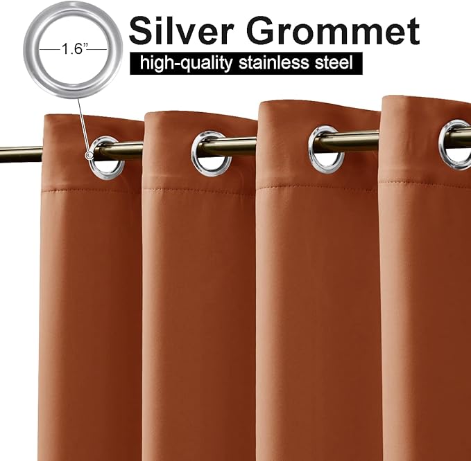 NICETOWN 2 Panels Outdoor Curtains Waterproof, Thermal Insulated Rustproof - Image 2