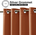 NICETOWN 2 Panels Weighted Blackout Outdoor Curtains - Image 4