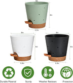 Orchid Pots with Holes, 6 Inch Self Watering Orchid Pot 3 Pack Plastic Plant - Image 5