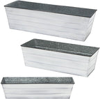 Achla Designs Galvanized Window Flower Box Planter-Cape Cod White-Small - Image 5