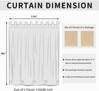 Easy-Going Outdoor Patio Curtains Detachable Tab Top Windproof Weatherproof - Image 6