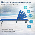 Kozyard Outdoor Foldable Lounge Chair, Aluminum Frame Patio Lounger - Image 4
