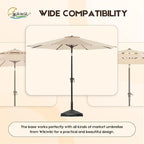 wikiwiki 80 Lbs Round Weighted Patio Umbrella Base, Free Standing Heavy Duty - Image 6
