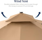 Best Choice Products 9x12ft LED Cantilever Patio Umbrella w/Base Included & - Image 7