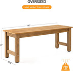 ONBRILL Outdoor Benches Weatherproof, 2-Person Poly Lumber Garden Bench - Image 3