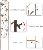 SUNNYPARK Set of 2 Butterfly Metal Garden Trellis - Image 4