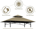 Grill Gazebo Replacement Top, 5 * 8 Outdoor BBQ Top Cover, Double Layer BBQ - Image 2