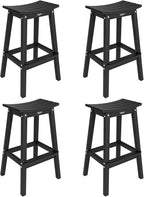 VINGLI 29 Inch Outdoor Bar Stools Set of 4, HDPE Weather Resistant Barstools by VINGLI