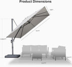PURPLE LEAF 10 FT Outdoor Umbrella - Image 9