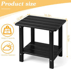 Adirondack Outdoor Side Table, 2-Tier Sturdy Patio End Table Weather Resistant - Image 3