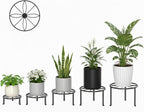5 Pack Metal Potted Plant Stand Small Short Flower Pot Holder - Image 2