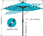 ABCCANOPY 7.5ft Solar 24 LED Lighted Patio Umbrella - Image 3