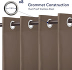 PureFit Outdoor Curtains for Patio Waterproof Weatherproof, UV Resistant - Image 4