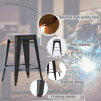 FDW Metal Bar Stools Set of 4 Counter Height Bar Stools 24 Inches Industrial - Image 7