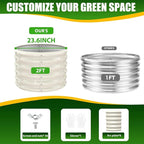17" Tall Elevated Round Metal Rised Garden Bed- 2'x2' in Size and 0.8MM Thick - Image 3